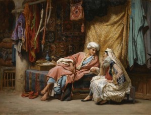 A couple talking